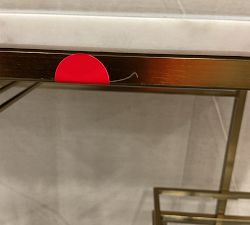 Open Box: Delaney Marble Bar Console (34&quot;) - Brass