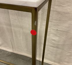 Open Box: Delaney Marble Console Table (36&quot;) - Brass