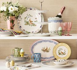 Botanical Bunny Stoneware Tiered Stand