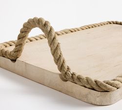 Reclaimed Wood &amp; Rope Tray