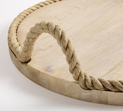 Reclaimed Wood &amp; Rope Tray