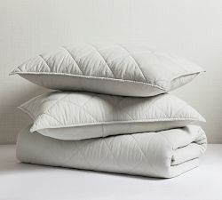 3 Piece Cotton Diamond Quilt &amp; Sham Set