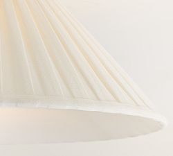 Baylor Round Pleated Shade Flush Mount (16")