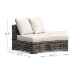 Build Your Own - Huntington Wicker Rounded Outdoor Sectional Components