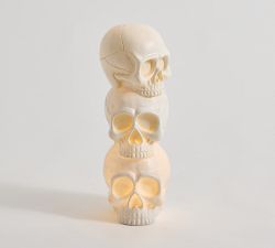 Lit White Skulls