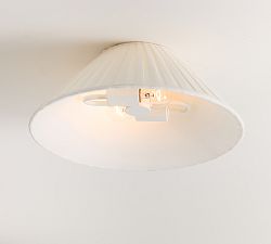 Baylor Round Pleated Shade Flush Mount (16")