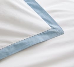Bordered Percale Duvet Cover