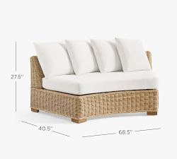 Build Your Own - Huntington Wicker Rounded Outdoor Sectional Components