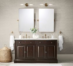 Cooper Ribbed Glass Double Tube Sconce (20")