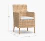 Huntington Wicker Roll Arm Outdoor Dining Chair