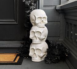 Lit White Skulls