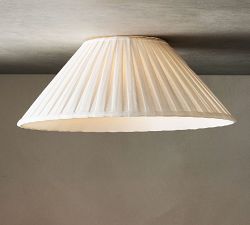 Baylor Round Pleated Shade Flush Mount (16")