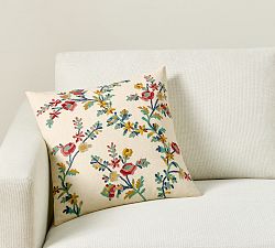 Nora Embroidered Vine Pillow