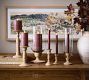 Kadence Turned Wood Hurricane Candle Holders