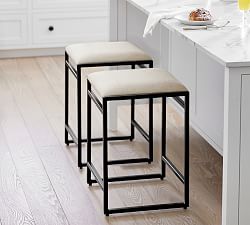 Hardy Upholstered Backless Counter Stool