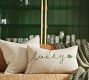 Lucky You Embroidered Lumbar Pillow