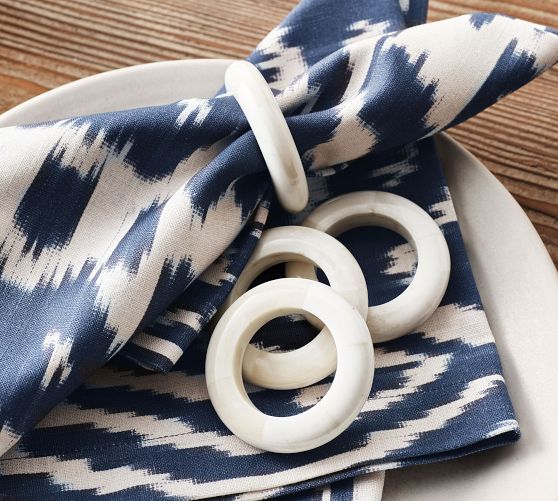 Dreidel Stoneware Napkin Rings - Thumbnail 4