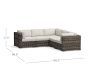 Huntington Wicker 5-Piece Square Arm Outdoor Sectional (99")