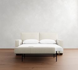 PB Comfort Square Arm Deluxe Sleeper Sofa with Memory Foam Mattress (78&quot;)