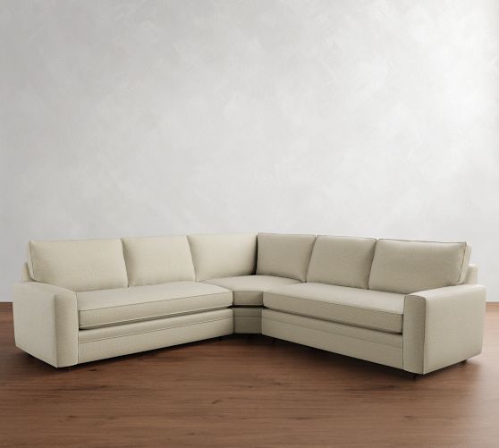 Pottery Barn Pearce Square Arm Leather Sectional - Thumbnail 3