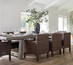 Torrey Wicker Square Arm Outdoor Dining Chair