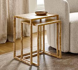 Burl Wood Nesting Tables