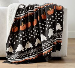 Gus the Ghost Fair Isle Knit Jacquard Throw
