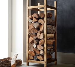 Industrial Fireplace Log Holder Tower