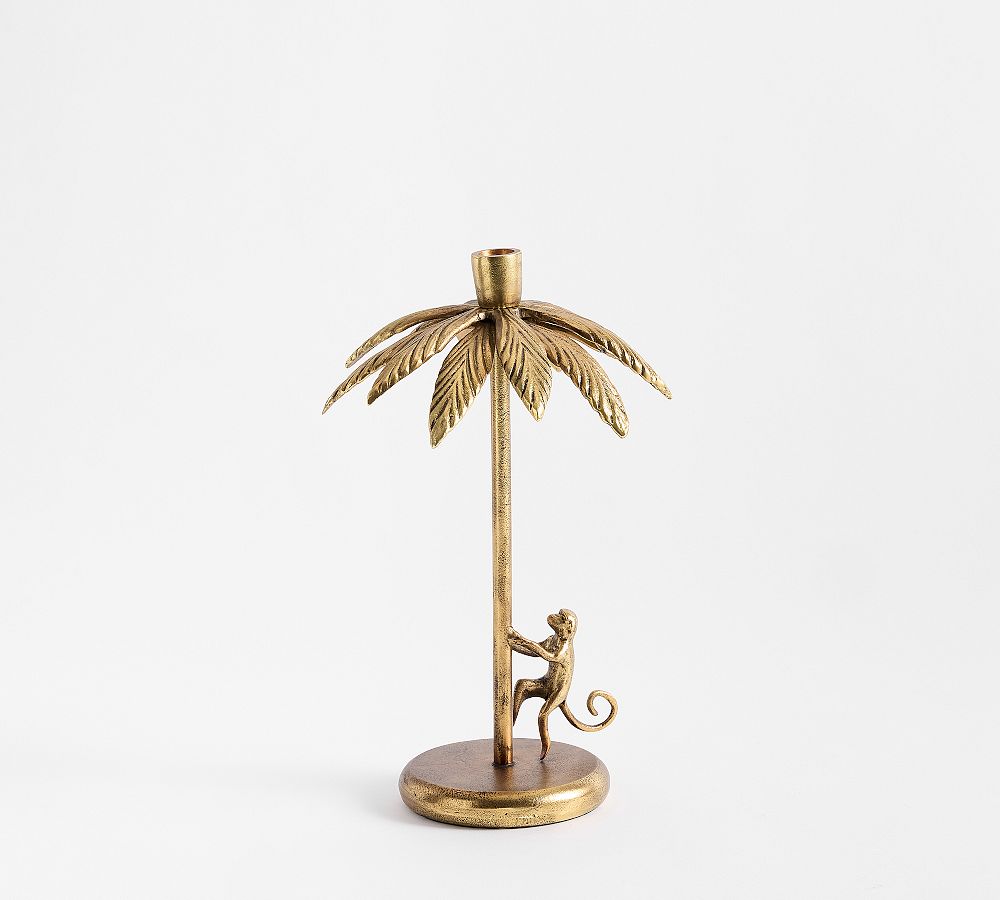 Cynthia Rowley Brass Monkey Candle Holder - Small