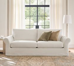 PB Comfort Modern Roll Arm Slipcovered Sofa (67&quot;-120&quot;)