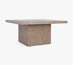 Edin Square Reclaimed Wood &amp; Concrete Dining Table (60&quot;)