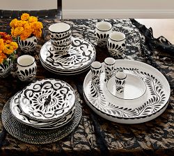 Puebla Porcelain Chip &amp; Dip Server