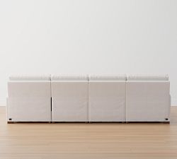 Turner Square Arm Power Reclining Double Chaise Sectional (135"&ndash;160")