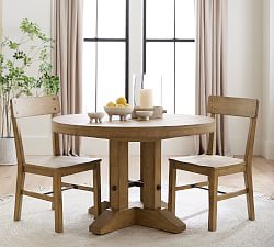 Fort Round Pedestal Extendable Dining Table (48&quot;-68&quot;)