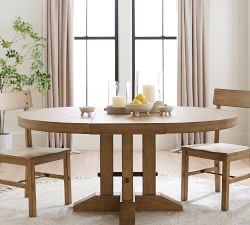 Fort Round Pedestal Extendable Dining Table (48&quot;-68&quot;)