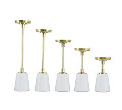Darha Marble Base Candle Holders, Set of 5