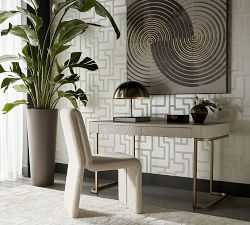 Blade Faux Leather Writing Desk (54")