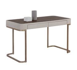 Blade Faux Leather Writing Desk (54")