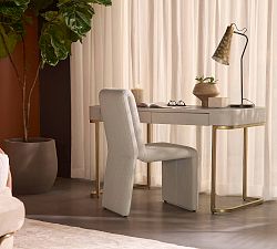 Blade Faux Leather Writing Desk (54")