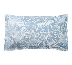 Open Box: Layla Palm Percale Sham, King, Set of 2 - Blue
