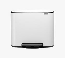 Open Box: Brabantia Bo Step Trash Can, 9.5 Gallon, Single Compartment - White
