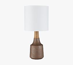 Open Box: Cowan Petite Ceramic &amp; Wood Table Lamp (18") - Camel