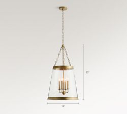Elizabeth Glass Tapered Pendant (18&quot;)