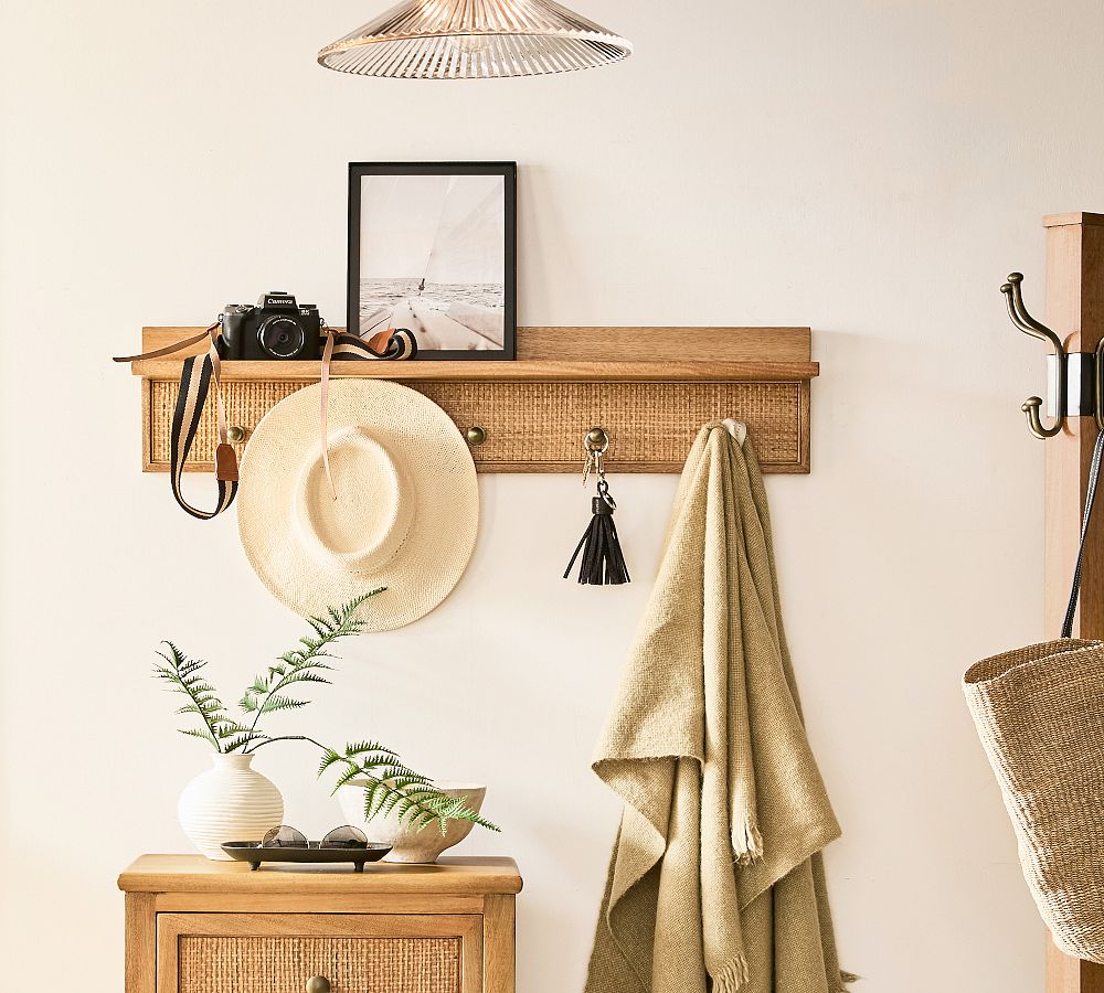 Channing Row Of Hooks With Shelf (36")