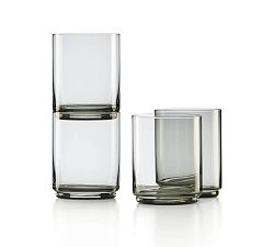Open Box: Tuscany Stackable Tall Glassware, Set of 4 - Black
