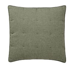 Open Box: Belgian Flax Linen Comforter Sham, Euro, Set of 2 - Loden