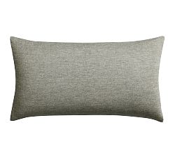 Open Box: Classic Belgian Flax Linen Knife Edge Sham, King, Set of 2 - Heathered Charcoal