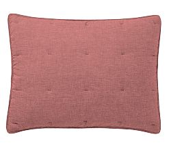Open Box: Belgian Flax Linen Comforter Sham, Standard, Set of 2 - Rosewood