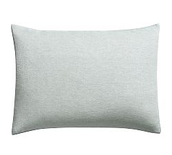 Open Box: Classic Belgian Flax Linen Knife Edge Sham, Standard, Set of 2 - Mineral Blue