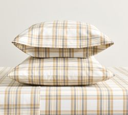 Stewart Plaid Organic Percale Pillowcases - Set of 2